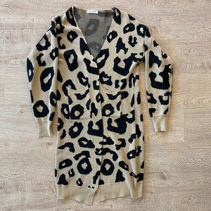 Angashion Leopard Cardigan - Size Small